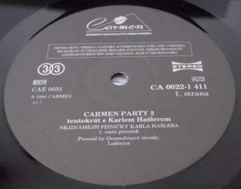 Various: Carmen Party 2 - Tentokrát S Karlem Hašlerem