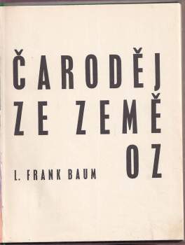 L. Frank Baum: Čaroděj ze země Oz