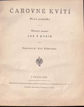 Josef Štefan Kubín: Čarovné kvítí