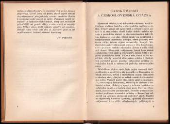 Jaroslav Papoušek: Carské Rusko a naše osvobození