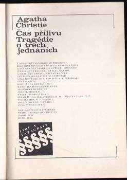 Agatha Christie: Čas přílivu ; Tragédie o třech jednáních