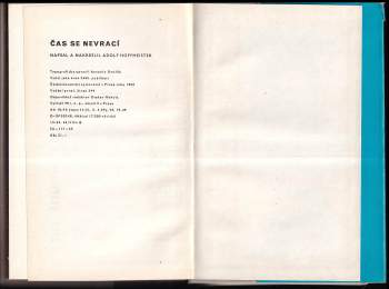 Adolf Hoffmeister: Čas se nevrací