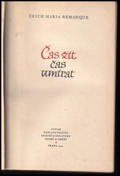 Erich Maria Remarque: Čas žít, čas umírat