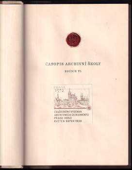 Jan Bedřich Novák: Časopis archivní školy - VI. ročník