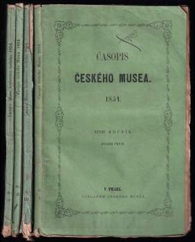 Časopis českého Museum - ročník XXVIII. - swazek prwní až čtwrtý - KOMPLET