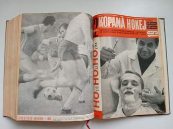 Josef Oktábec: Časopis Kopaná - Hokej KOMPLETNÍ ROČNÍKY 1965 , 1966, 1967 + č. 1 - 36 ROČNÍKU 1968