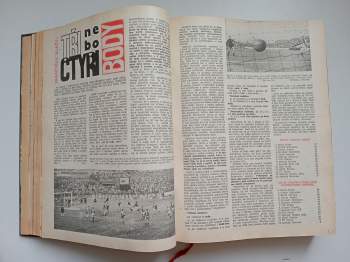 Josef Oktábec: Časopis Kopaná - Hokej KOMPLETNÍ ROČNÍKY 1965 , 1966, 1967 + č. 1 - 36 ROČNÍKU 1968