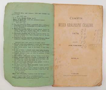 Josef Emler: Časopis Musea království Českého - ročník LII., svazek první