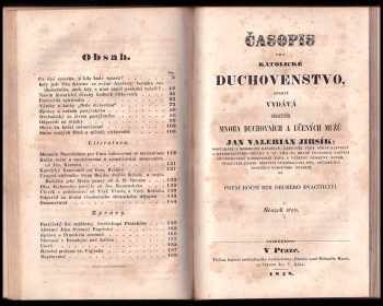 Jan Valerian Jirsík: Časopis pro katolické duchovenstvo, kterýž vydává přispěním mnoha duchovních a učených mužů - svazek první až čtvrtý