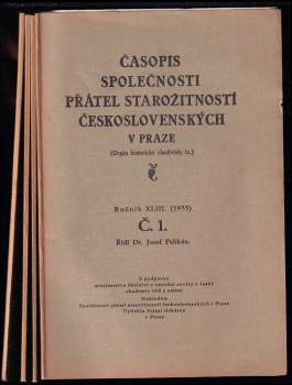 Časopis Společnosti přátel starožitností československých v Praze - ročník XLIII - čísla 1 - 4 - KOMPLETNÍ ROČNÍK