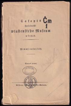 Časopis společnosti wlastenského museum w Čechách