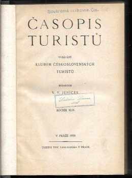 Václav Vladimír Jeníček: Časopis turistů - ročník XLII., 1930