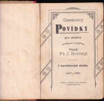 Karl Cassau: Přítel mládeže