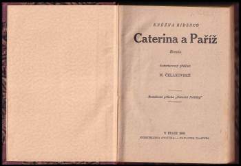 Marthe Bibesco: Caterina a Paříž