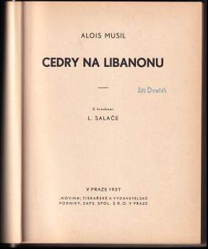 Alois Musil: Cedry na Libanonu