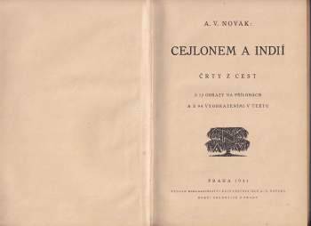 Václav Archibald Novák: Cejlonem a Indií