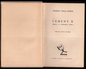 Freeman Wills Crofts: Cement X