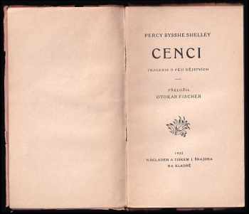 Percy Bysshe Shelley: Cenci