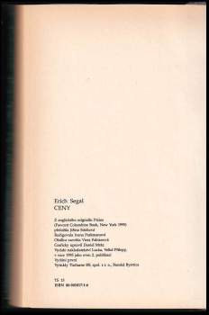 Erich Segal: Ceny