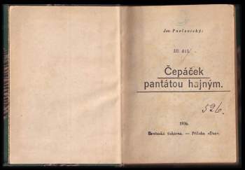 Josef Pavlovický: Čepáček pantátou hajným