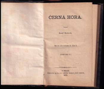 Josef Holeček: Černá Hora