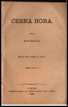 Josef Holeček: Černá Hora