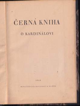 József Mindszenty: Černá kniha o kardinálovi