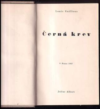 Louis Guilloux: Černá krev