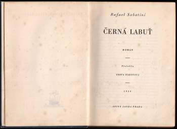 Rafael Sabatini: Černá labuť