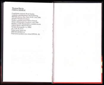 Thomas Harris: Černá neděle