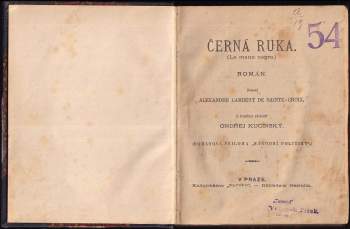 Alexandre de Sainte-Croix Lambert: Černá ruka