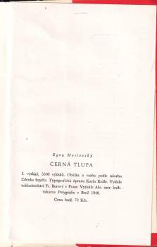 Egon Hostovský: Černá tlupa