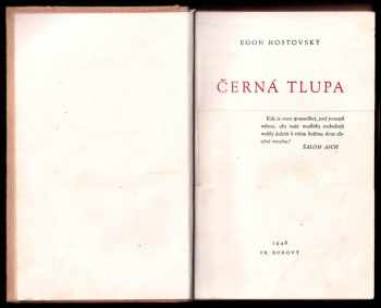 Egon Hostovský: Černá tlupa