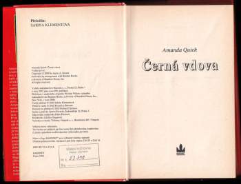 Amanda Quick: Černá vdova