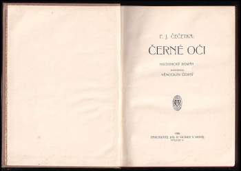 František Josef Čečetka: Černé oči