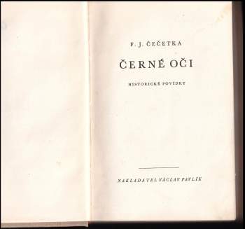 František Josef Čečetka: Černé oči