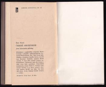 Rex Stout: Černé orchideje