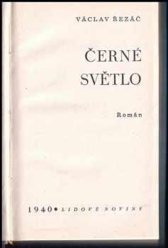 Václav Řezáč: Černé světlo