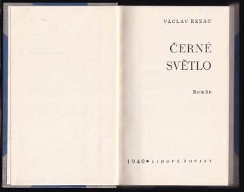 Václav Řezáč: Černé světlo