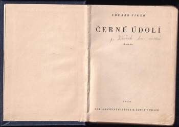 Eduard Fiker: Černé údolí