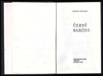 Rudolf Kefalín: Černí baroni