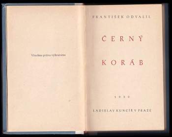František Odvalil: Černý koráb