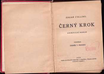 Edgar Collins: Černý krok : Kriminální román