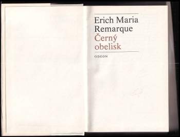 Erich Maria Remarque: Černý obelisk