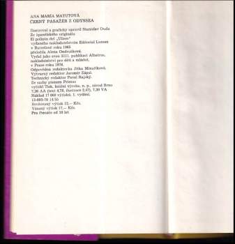 Ana María Matute: Černý pasažér z Odyssea