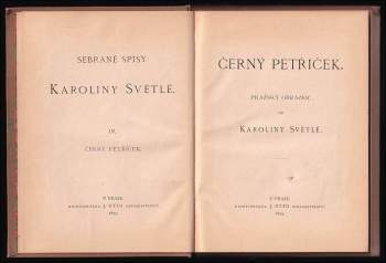 Karolina Světlá: Černý Petříček