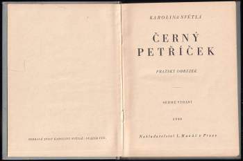 Karolina Světlá: Černý Petříček