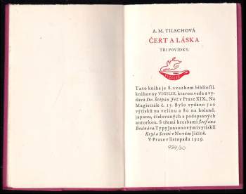 Anna Maria Tilschová: Čert a láska