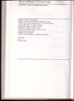 Marta Ježková: Čertova voda