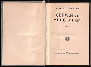 Karel Klostermann: Červánky mého mládí